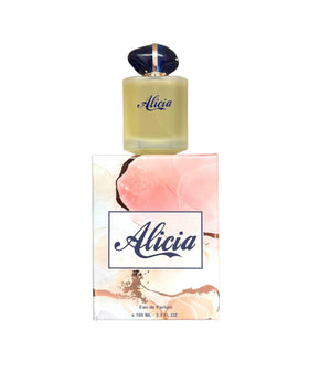 SUchel Forever Alicia bottle side view, timeless and versatile fragrance.