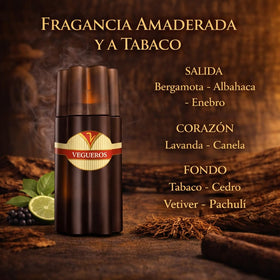 SUCHEL FOREVER Vegueros EDP cedar-vetiver note close-up, underscoring a woody masculinity.