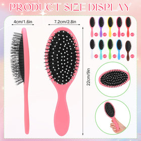 Suclain travel detangler with soft bristles and cushion base for easy brushing