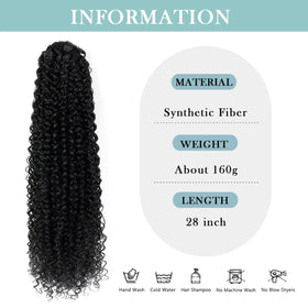 SuCoo built-in-clips ponytail provides seamless, tool-free attachment.