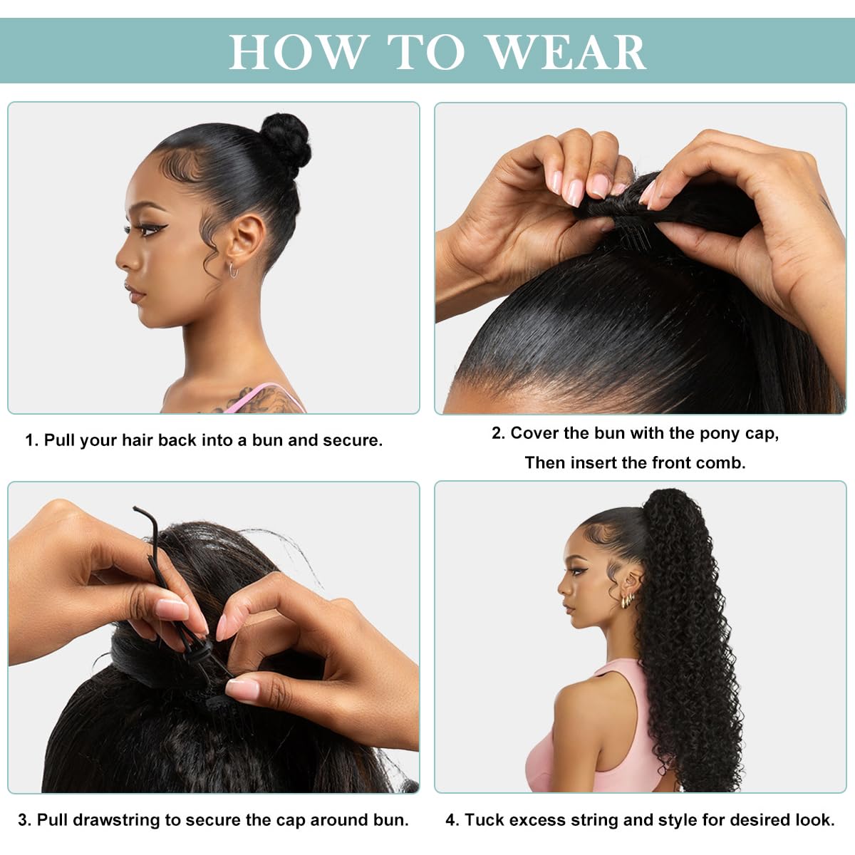 SuCoo natural-wavy-blend blends with real hair for a natural look.