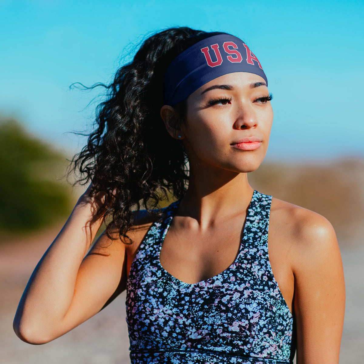 Suddora boho flag design headband adds patriotic flair to your look.