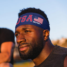 Suddora wide 3.5-inch headband offers shade and UV protection during outdoor activities.