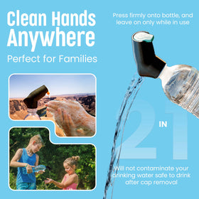 Suds2Go soap reservoir integrated in lid for easy soap storage.