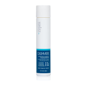 SUDZZFX Cashmere Hydrating Shampoo bottle on shelf, color-safe moisture for all hair types.