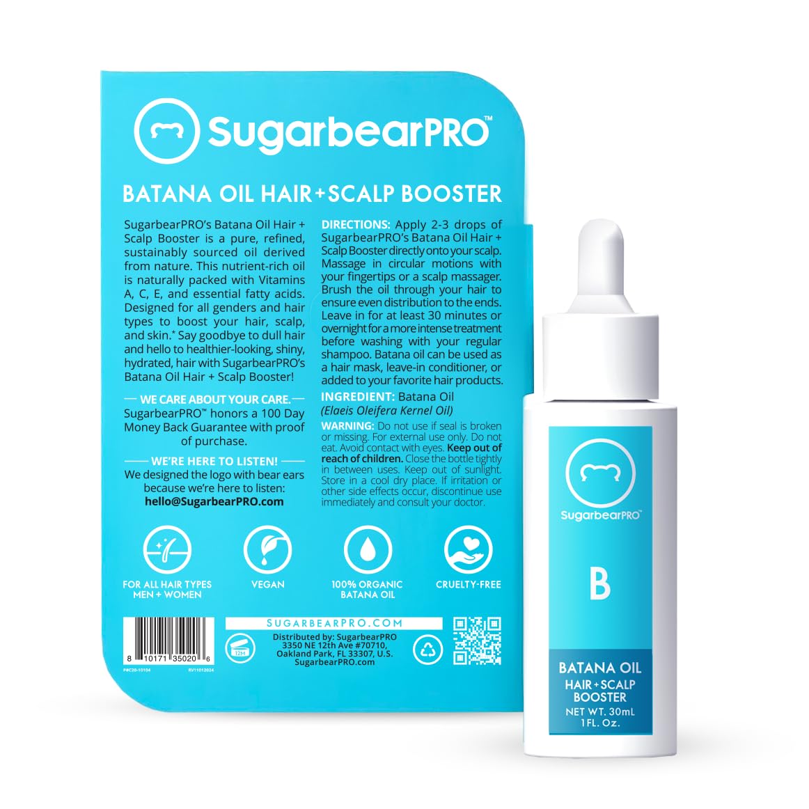 SugarBearHair brand logo displayed with product in focus.
