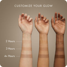 Sugared + Bronzed foam on arm demonstrating quick-dry texture.