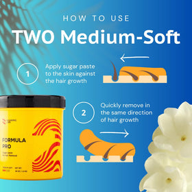 FORMULA PRO used on facial hairs for gentle depilation with organic formula.
