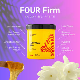 Brazilian bikini area preparation with Formula Pro Firm for studio-grade results.