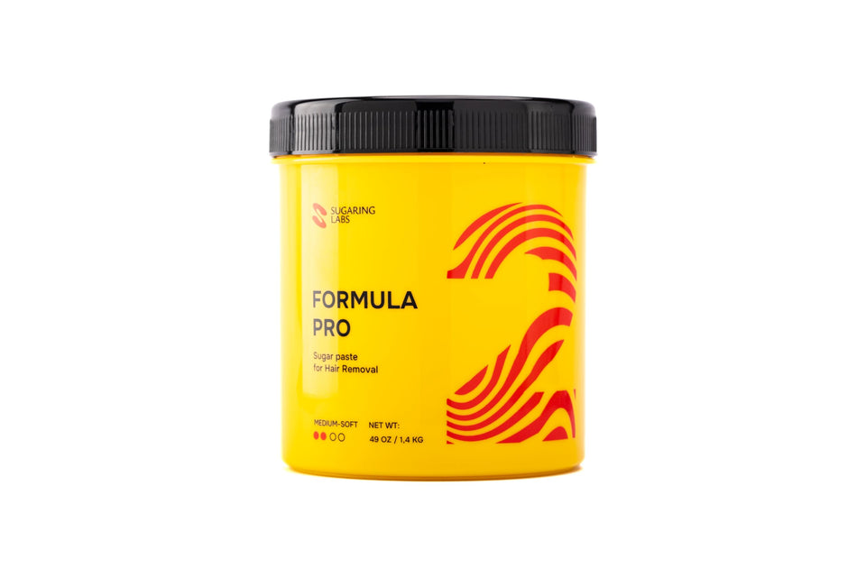 Sugaring Labs FORMULA PRO soft-medium paste texture close-up for efficient hair removal.