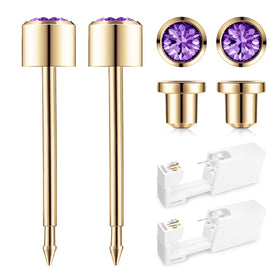 SugarTang gold 4mm ear piercing kit with safety back for single-use precision.