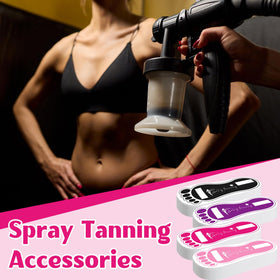 Suhine rose red foot pads prevent streaks on feet for a clean sunless tan.