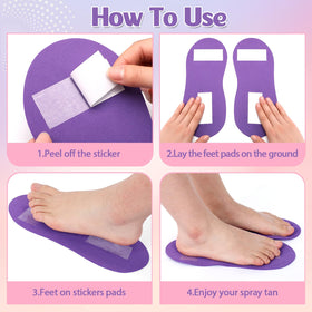 Suhine spray tan feet pads size 28x11-5cm for a comfortable fit.