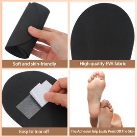 Suhine spray tan feet pads black providing discreet protection and easy cleanup after tanning