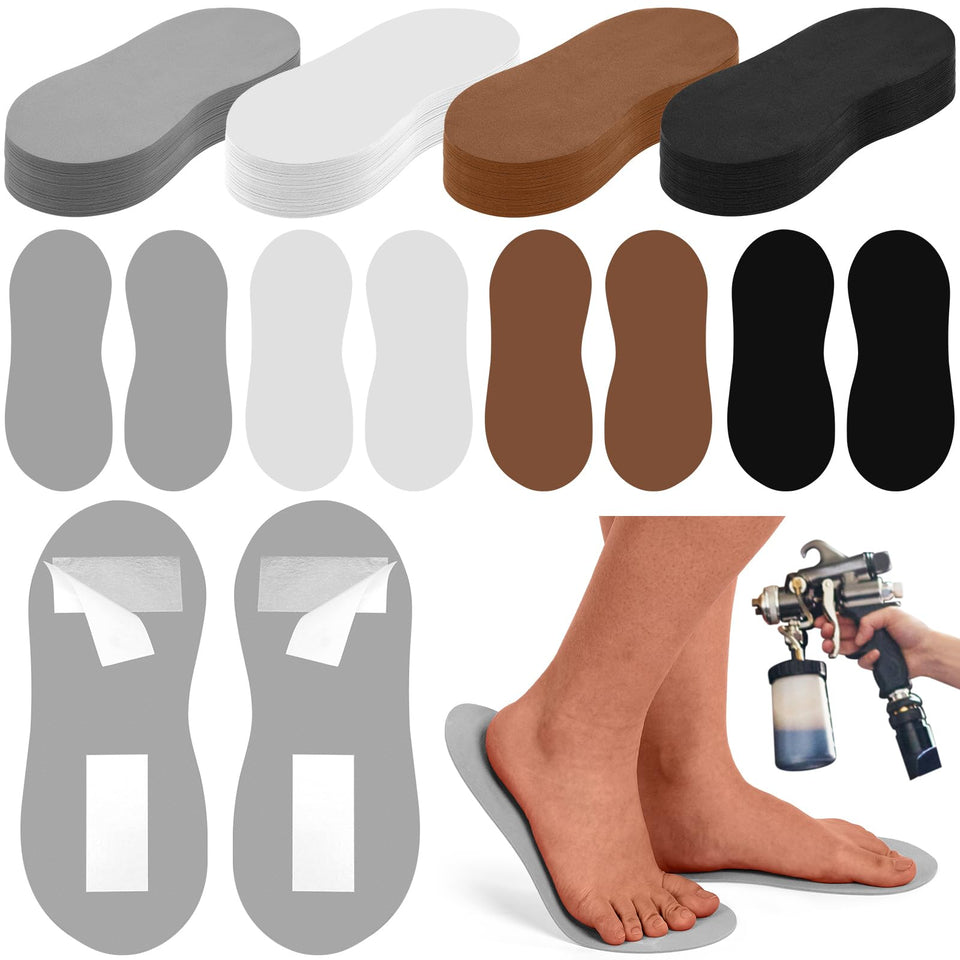 Suhine spray tan feet pads gray for mess-free at-home tanning and comfortable protection
