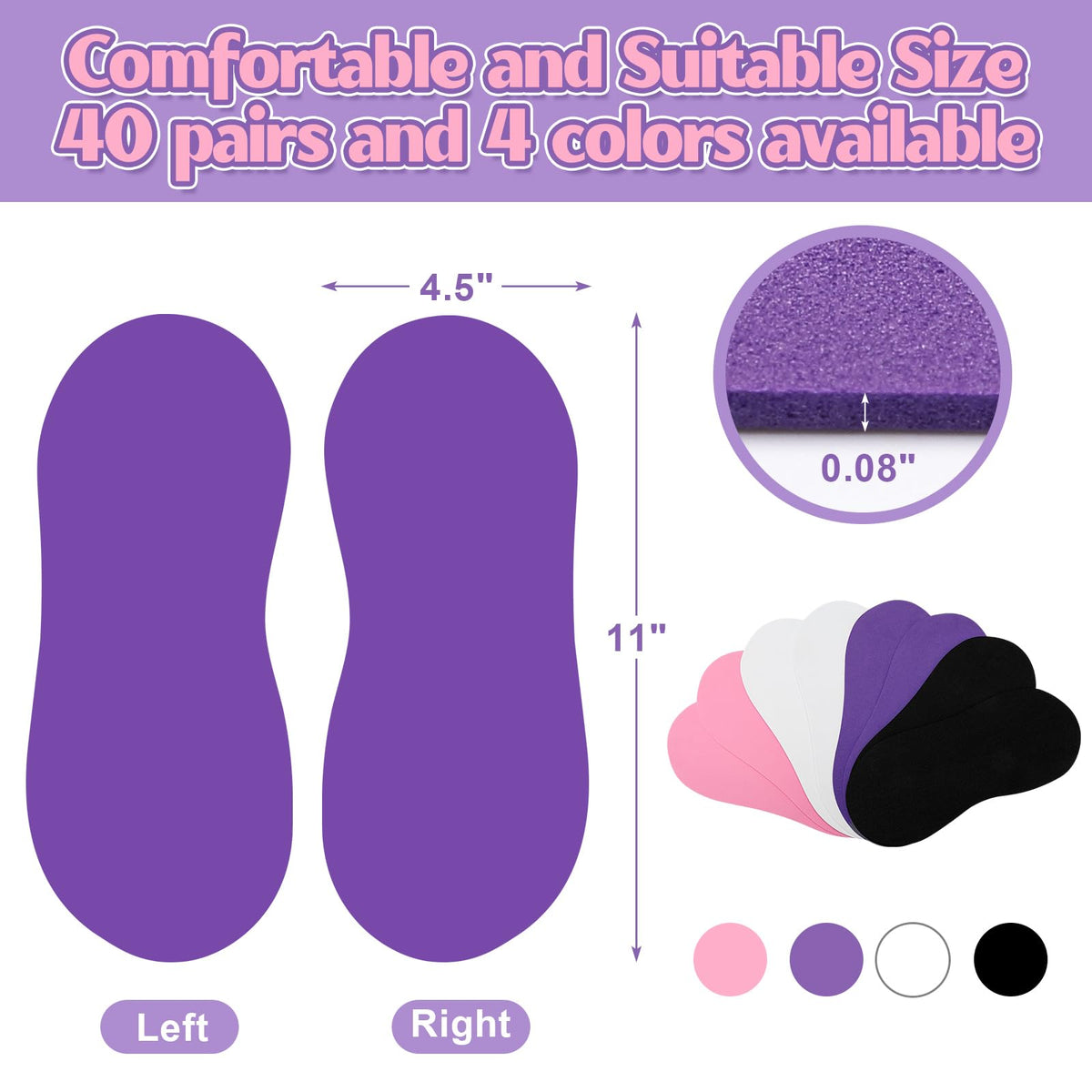 Suhine white spray tan feet pads keep feet clean with precise application.