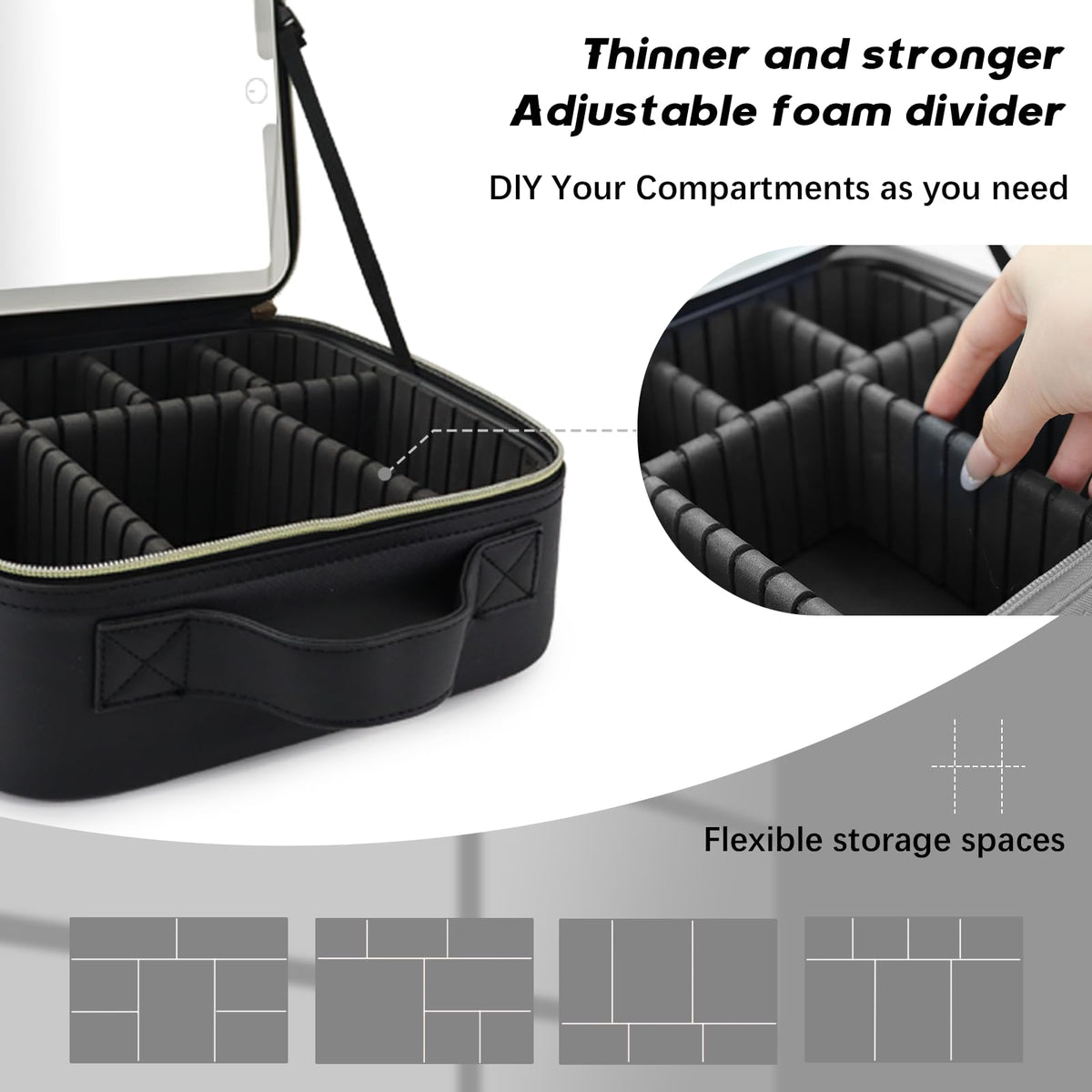 SUILU partitioned dividers keep items organized and protected.