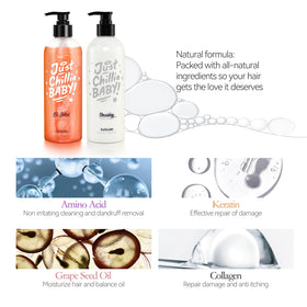 Suisuaie Conditioner bottle delivering moisture and smoothness to dry ends.