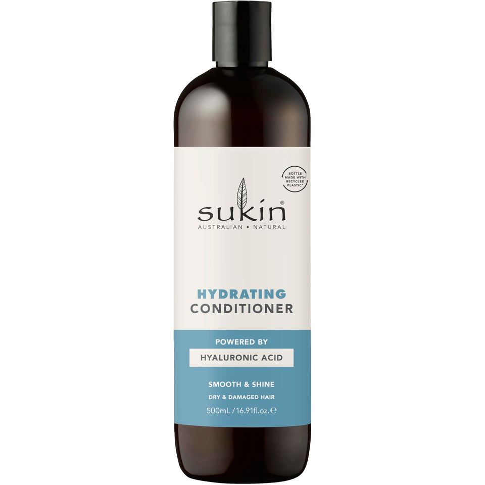 Sukin Hydrating Conditioner bottle front ready to nourish dry hair