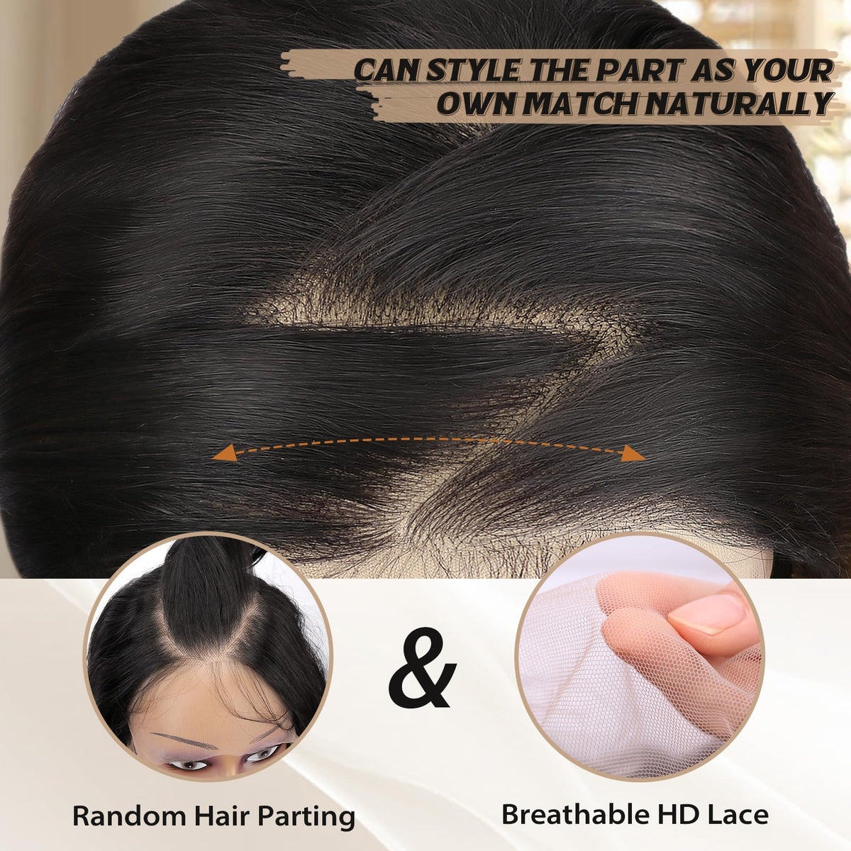 SUKRI 26-inch wavy wig with baby hair for versatile styling