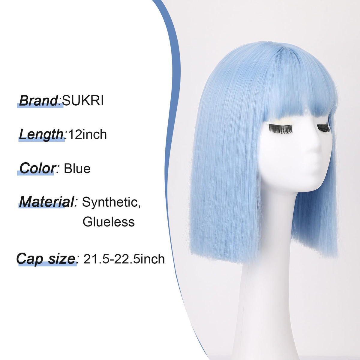 Breathable mesh cap on SUKRI wig for comfort