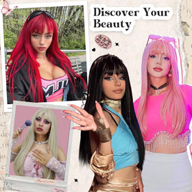 SUKRI blue wig suits cosplay and daily fashion with comfortable wear