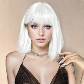 SUKRI lightweight-cap-wig-with-bangs-white easy to comb.
