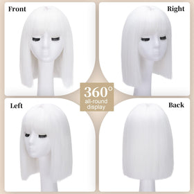 SUKRI short-straight-wig-with-bangs provides easy styling and minimal tangling.