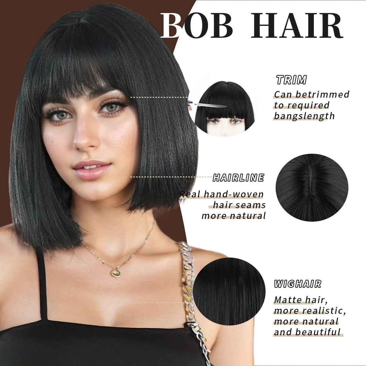 SUKRI skin-friendly wig texture for comfortable all-day wear