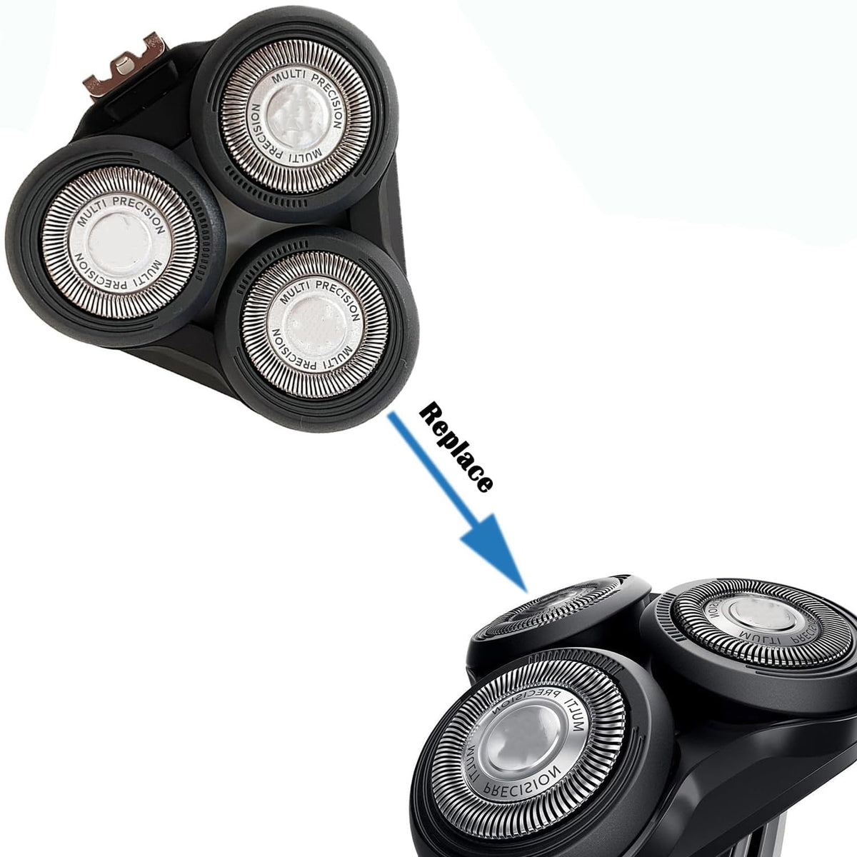 Suleto SH50 compatible with Philips 5000‑series razors for easy replacement