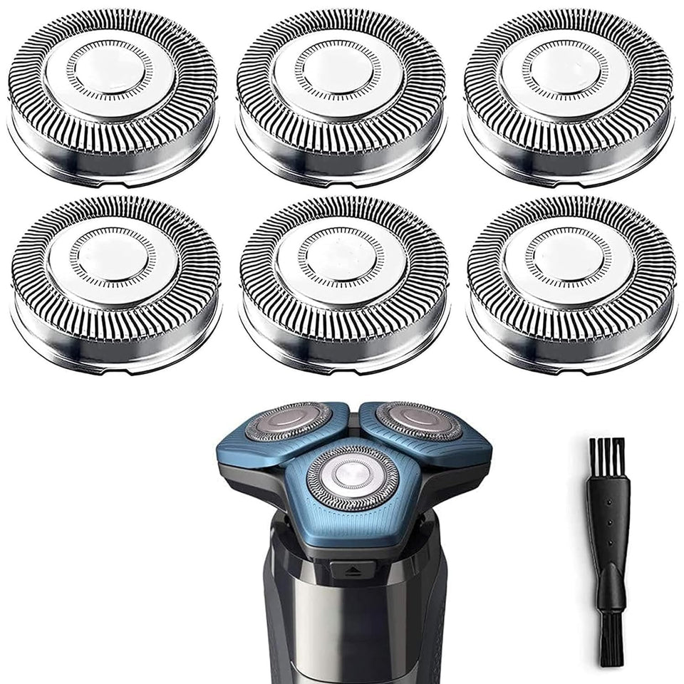 Suleto SH70-71 replacement heads close-up for smooth shaves with Series 7000 compatibility.