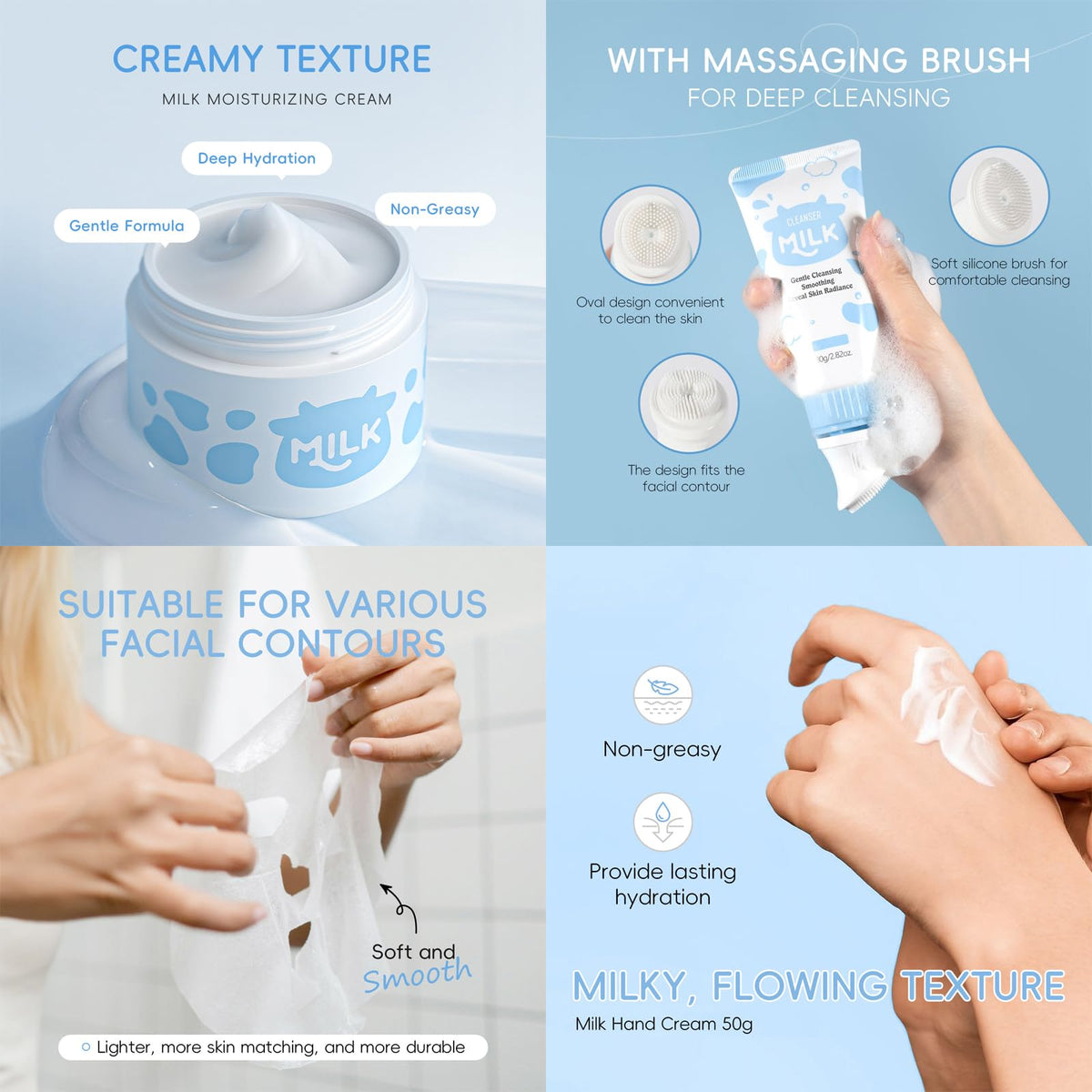 Sulily Milk Moisturizing Cream: long-lasting moisture for dry, sensitive skin.