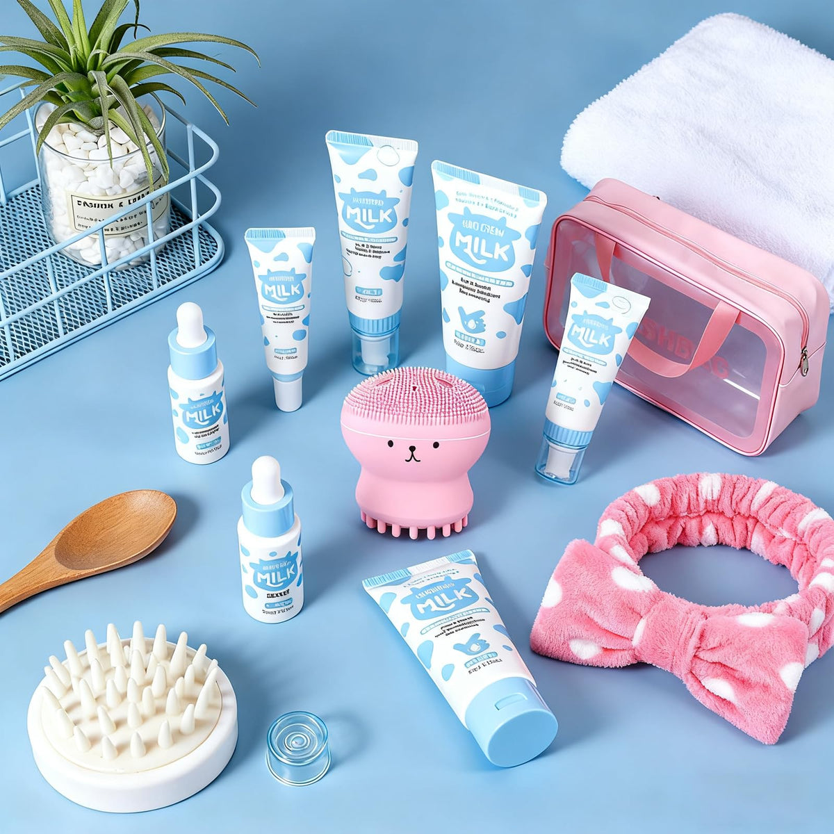Sulily Pink Masks Set: trio of masks for pampering sessions.