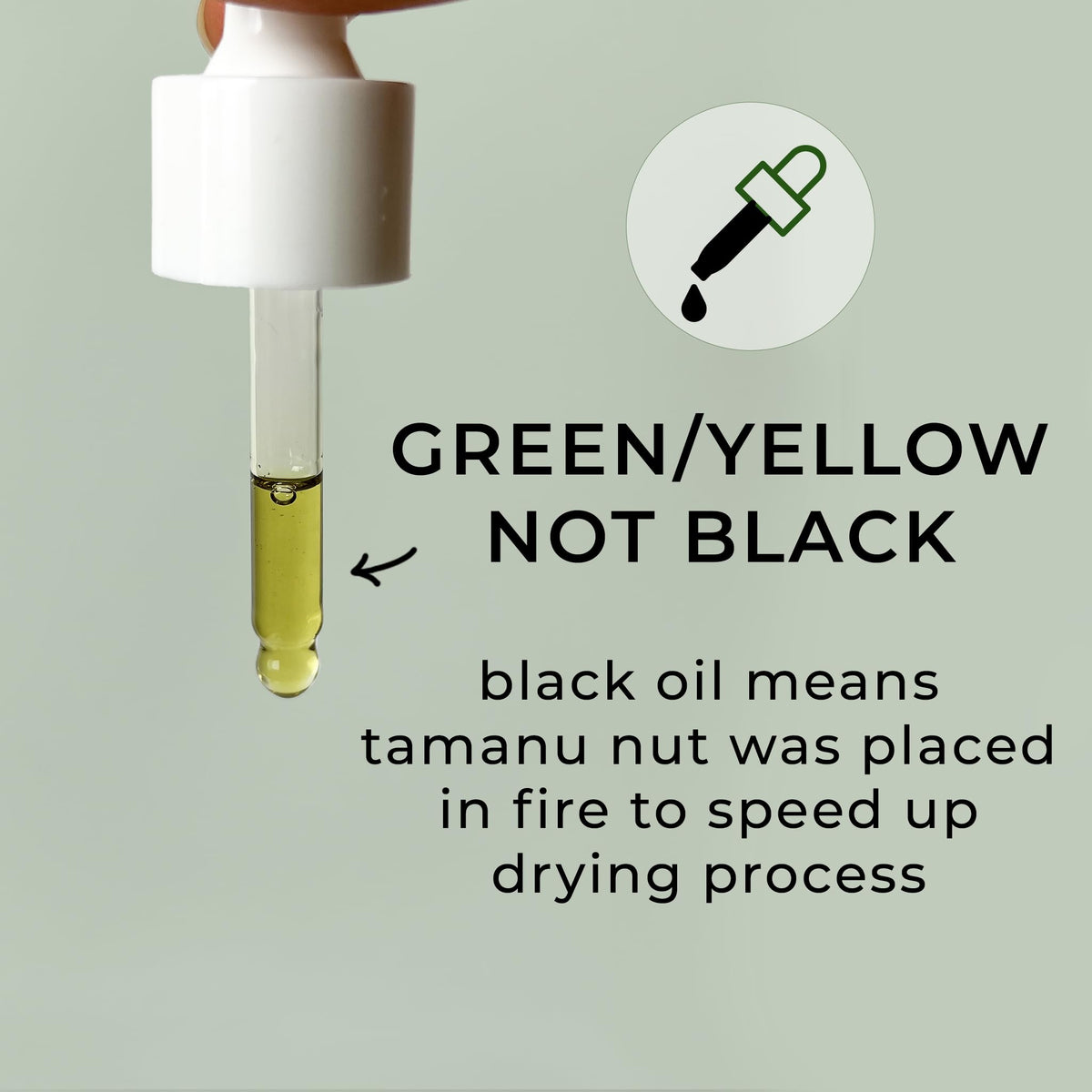 Sulina Tamanu Oil texture close-up reveals rich, moisturizing consistency.