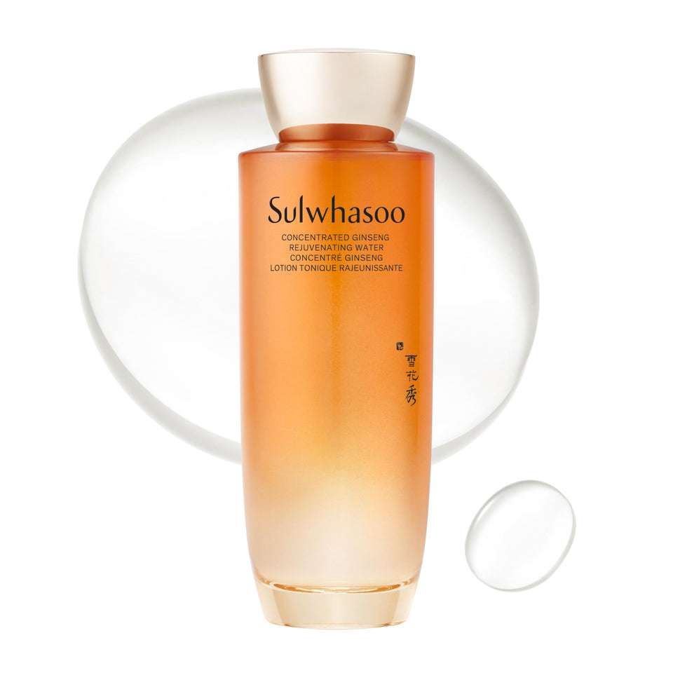 Sulwhasoo Concentrated Ginseng Rejuvenating Water bottle pour for even hydration