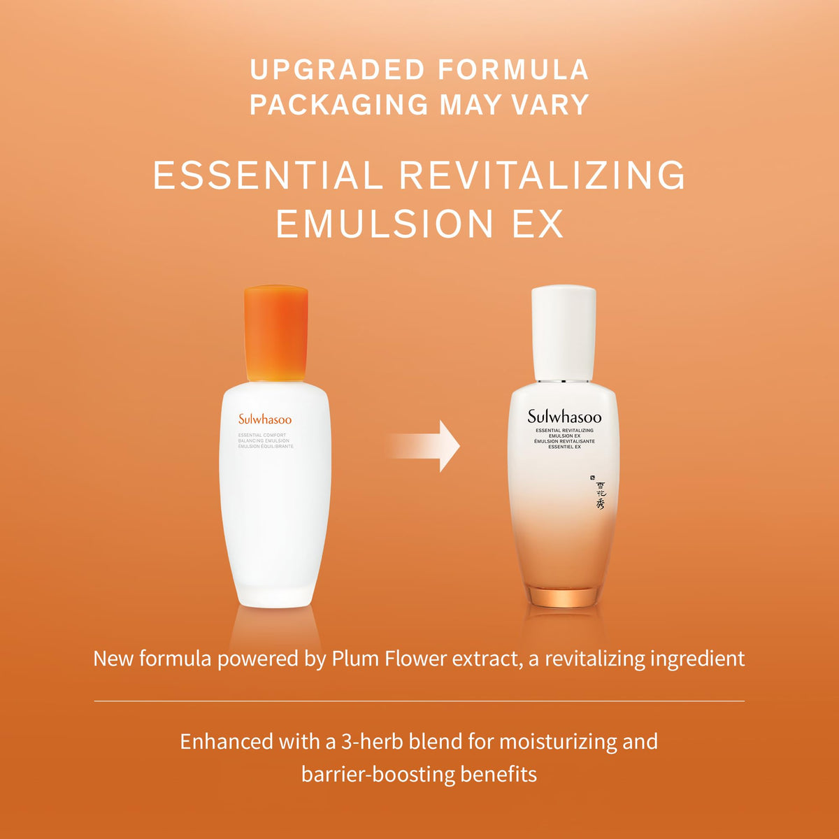 Five botanicals blend in Sulwhasoo Emulsion EX as gentle nourishment base