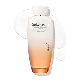 Sulwhasoo Essential Revitalizing Water EX bottle close-up for quick hydration.