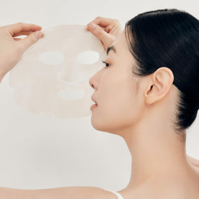 Sulwhasoo First Care Activating Sheet Mask on skin delivery of cooling hydration.