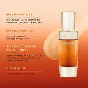 Sulwhasoo Retinol-infused capsules melting into skin for smooth, hydrated appearance