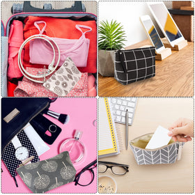 SUMAJU canvas cosmetic bag organizer keeps pockets tidy and items easy to reach