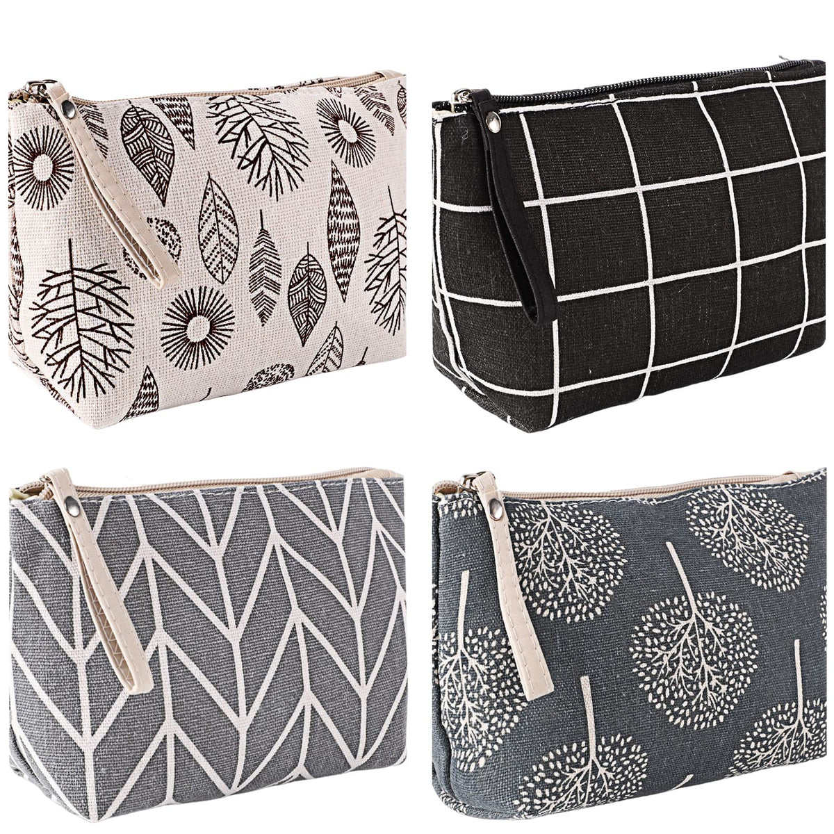 SUMAJU canvas cosmetic bag pattern A keeps daily essentials neatly organized on the go