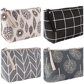 SUMAJU canvas cosmetic bag pattern A keeps daily essentials neatly organized on the go