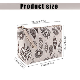 SUMAJU canvas cosmetic bag pattern C ideal for travel wallets, keys, and lipsticks