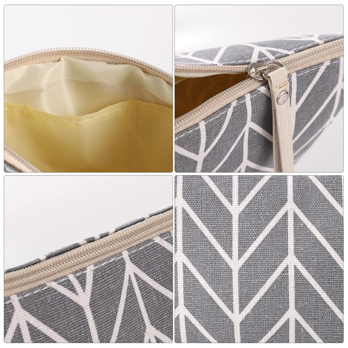 SUMAJU canvas cosmetic bag pattern D durable organizer for skincare and toiletries