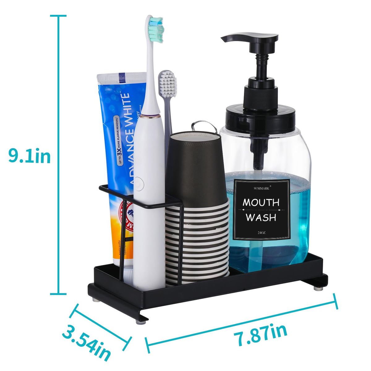 21 paper cups included support quick, hygienic rinses for family use.