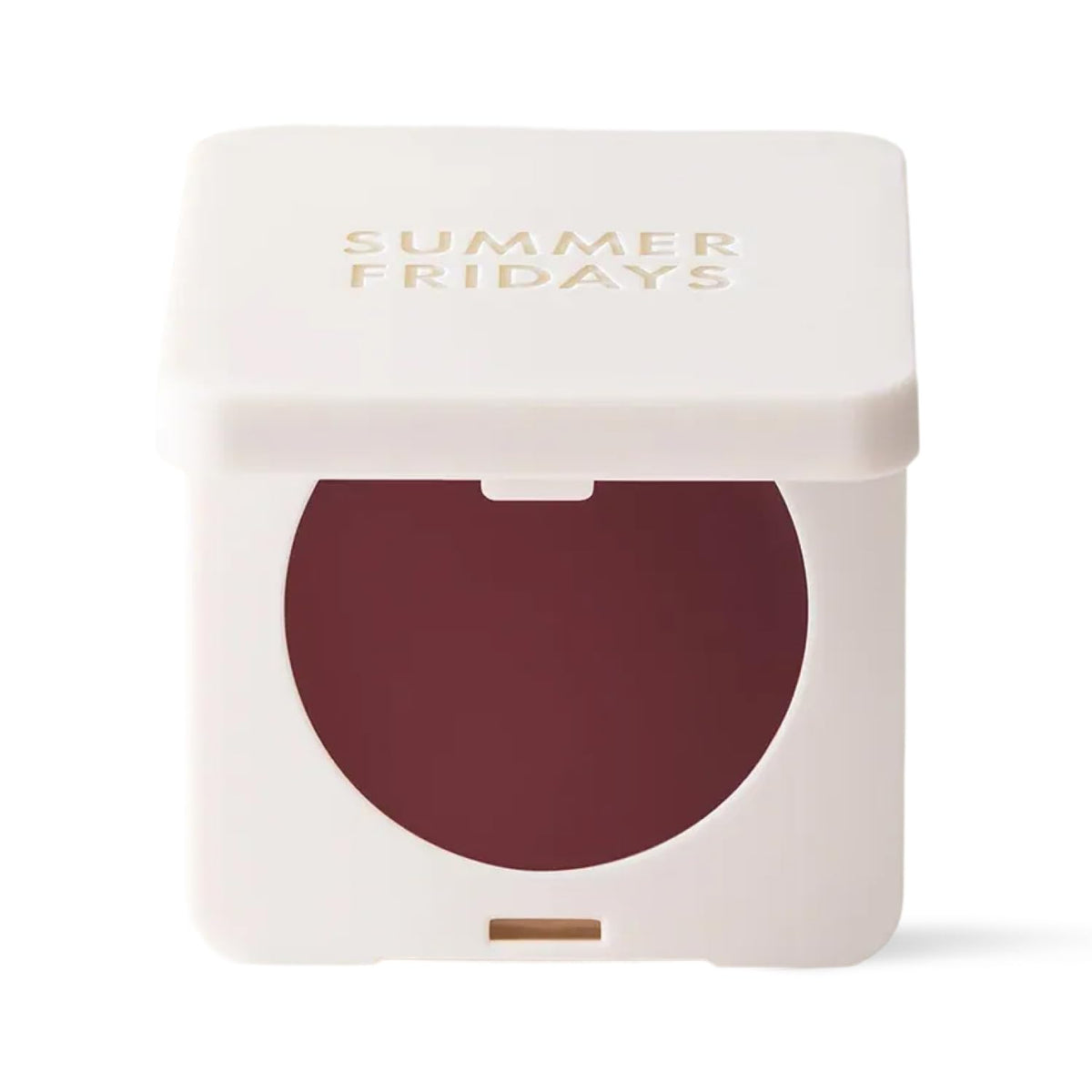 Summer Fridays Blush Butter Balm Berry Spritz jar shows creamy texture for a dewy flush.