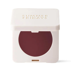 Summer Fridays Blush Butter Balm Berry Spritz jar shows creamy texture for a dewy flush.