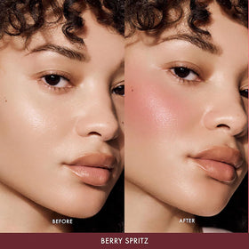 Texture closeup of Summer Fridays Blush Butter Balm highlights creamy slip for blending.