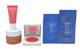 Summer Fridays Pink Sunset Bush Butter Balm for soft lips and rosy color