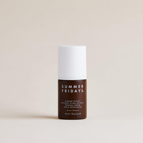 Summer Fridays Midnight Ritual Serum label closeup for premium night skincare.